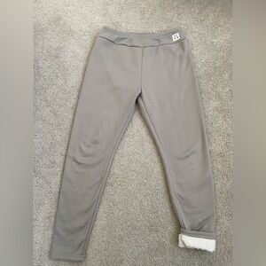 Cold weather pants, fluffy fabric inside.